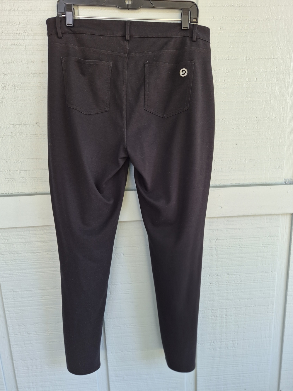 MICHAEL Michael Kors Classic  Black Slim Ponte Dress Pants Tapered Ankle Size 10 - Picture 5 of 5